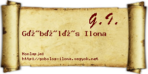 Göbölös Ilona névjegykártya