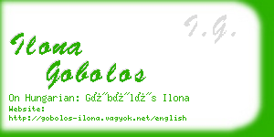 ilona gobolos business card